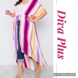 Diva Plus... Beautiful Maxi Duster w/Tie